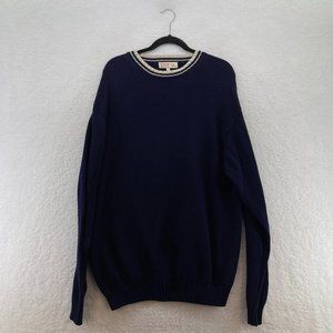 EWM cotton pullover sweater navy